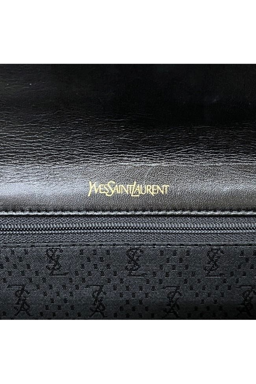 Saint Laurent Clutch Handbag Croco Black - Picture 4 of 10